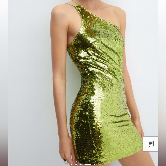 ASYMMETRIC SEQUIN DRESS 8 - Picture 6 of 9